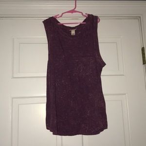 Maroon muscle tank top